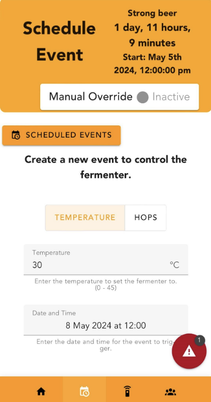 Schedule Event Page